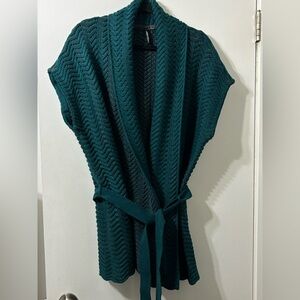 Amanda Green wrap around green sweater size XL